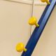 Pierre Sala Wardrobe in postmodern Memphis design - blue and yellow painted spruce wood armoire