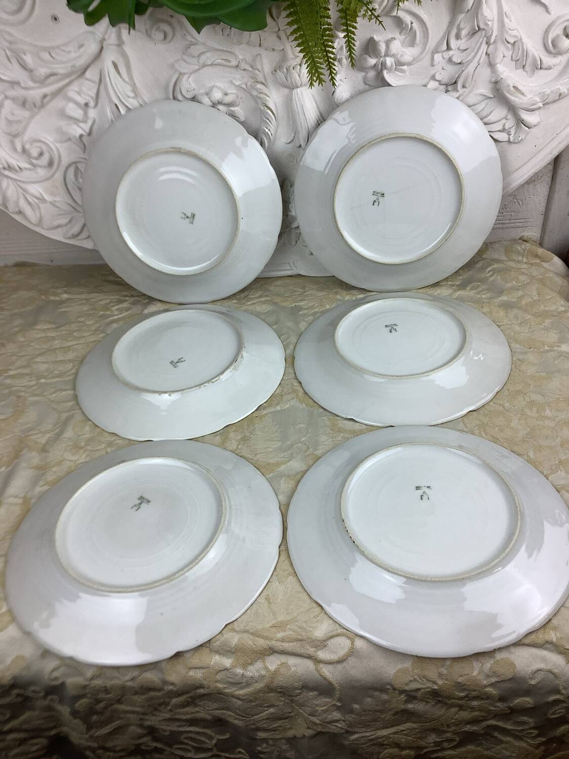 6 dessert plates Limoges porcelain