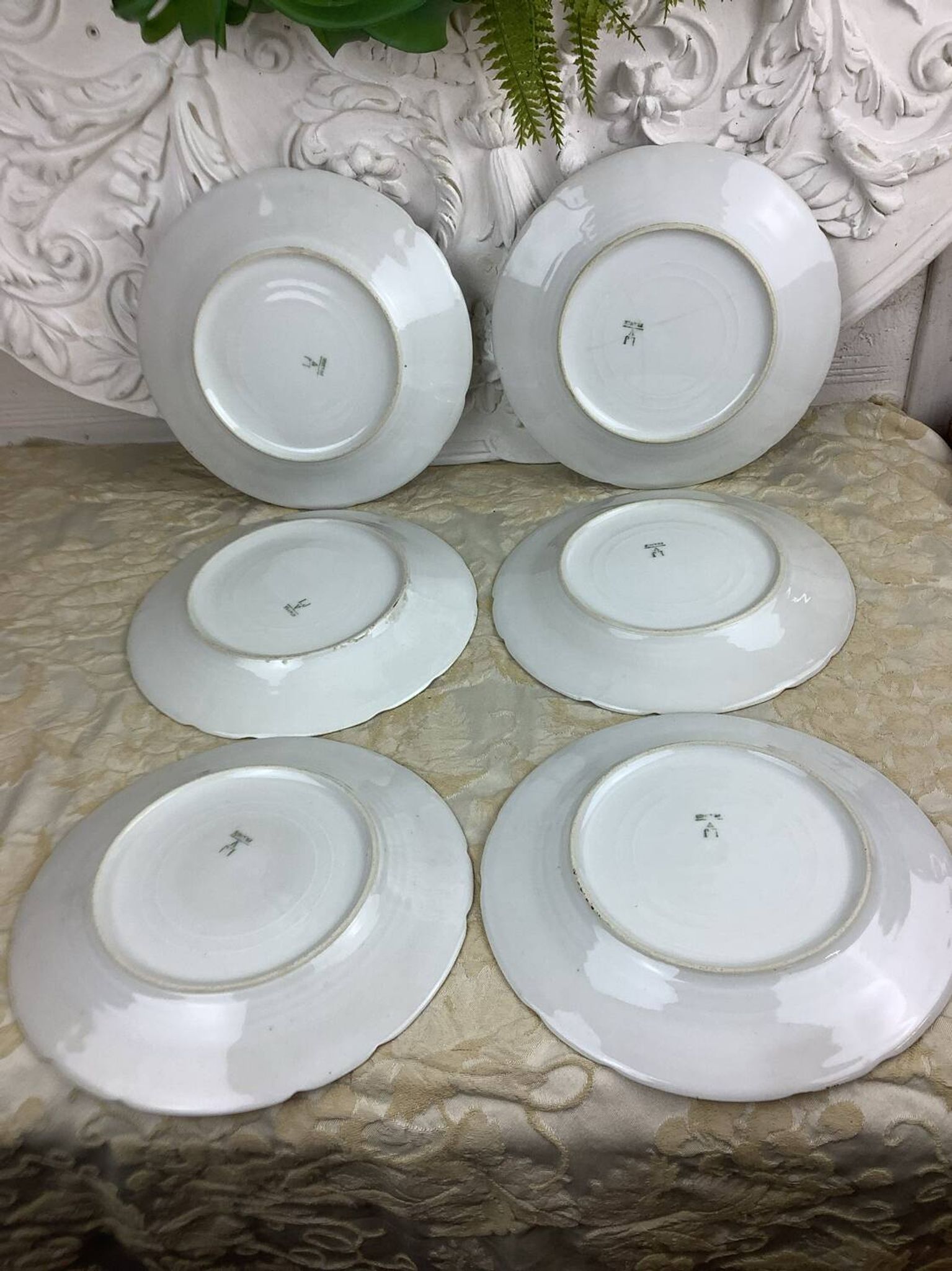 6 Assiettes à dessert Porcelaine Limoges