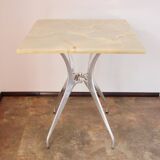 Modernist stone table from the 1970s – aluminum, vintage