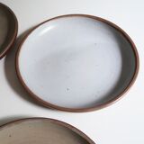 Six stoneware dessert plates, 70s
