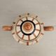 Basque sugar bowl ceramic Hbcm Bearn - vintage 1930s-40s - Brown orange/m
