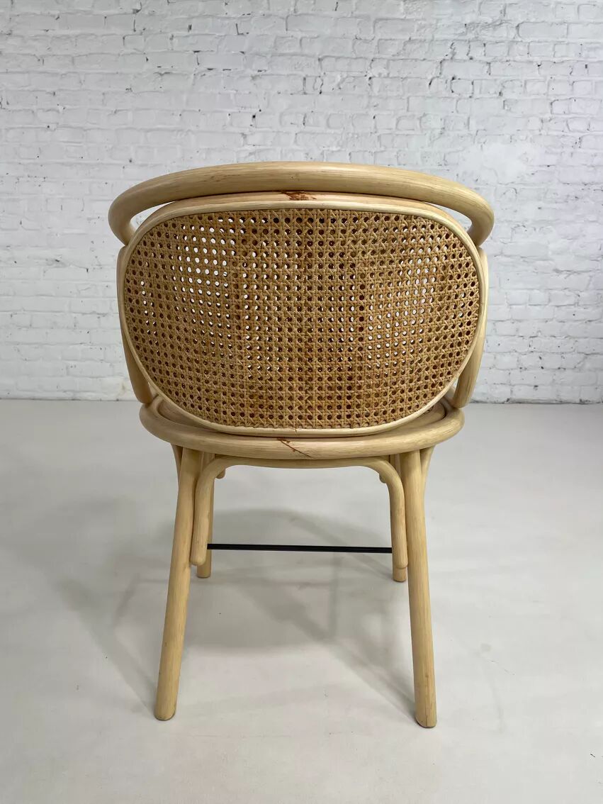 Fauteuil en rotin et cannage
