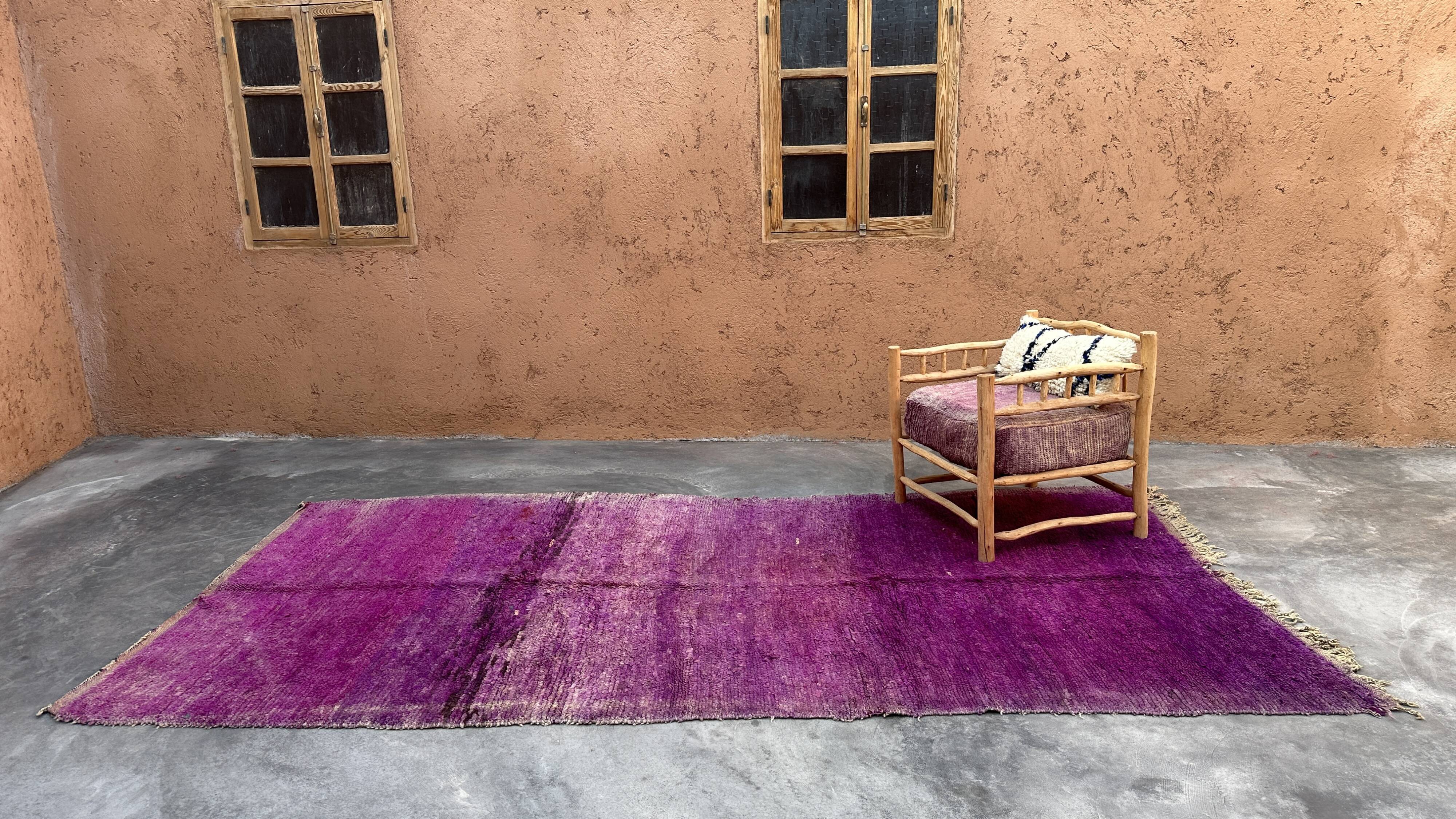 Moroccan purple carpet - 182 x 366 cm
