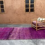 Moroccan purple carpet - 182 x 366 cm