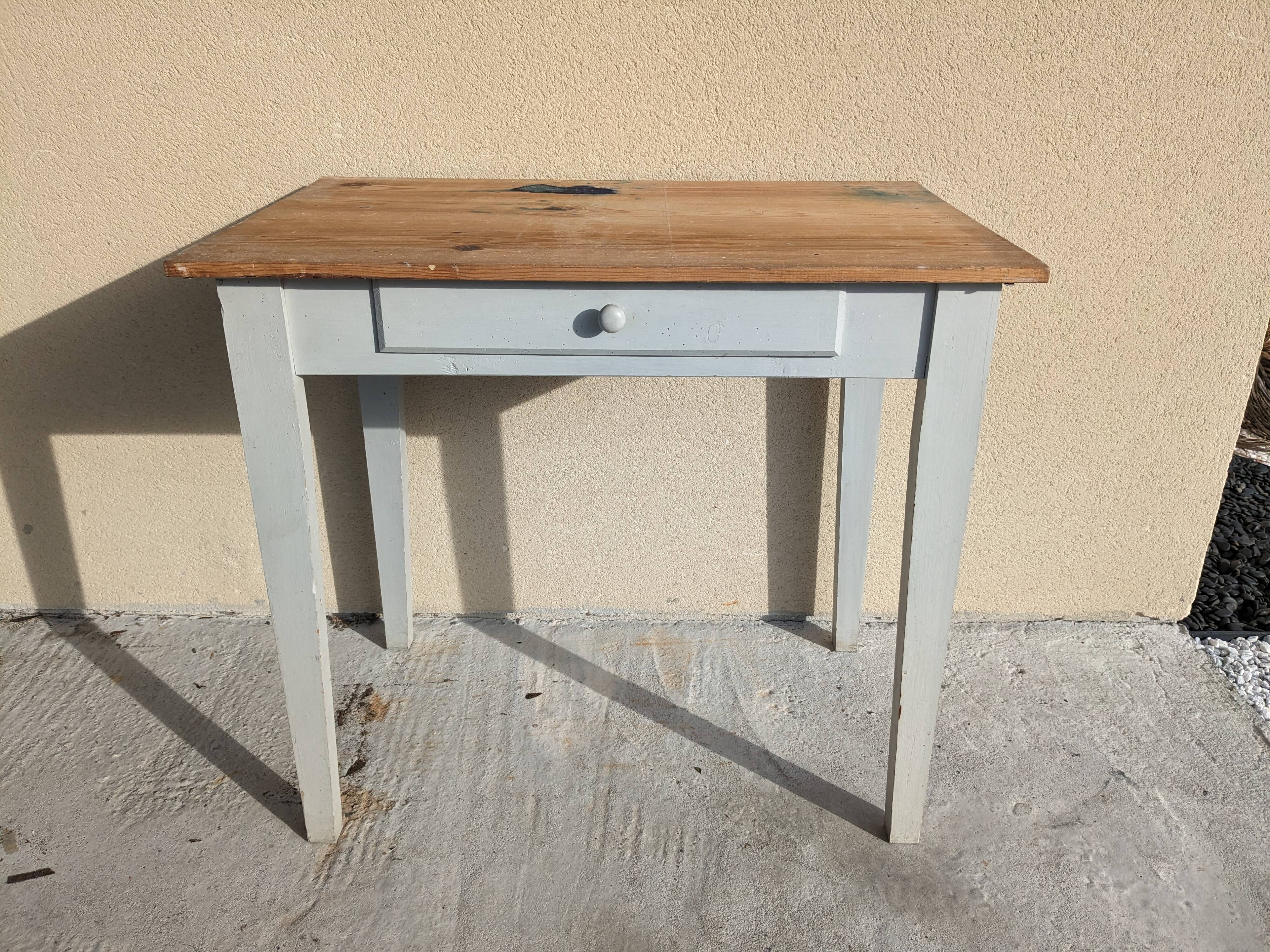 Old country pine side table