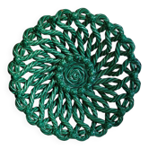 Woven ceramic basket signed Vallauris