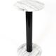 Table de piédestal / porte-plante postmoderne en marbre de Carrare blanc, Italie, années 1980