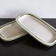 2x Meat Dish Mid Century Stoneware, Dishes, Rectangular plates, Ceramic Sca
