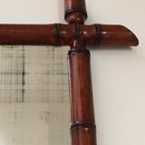 Ancient bamboo mirror to hang or lay