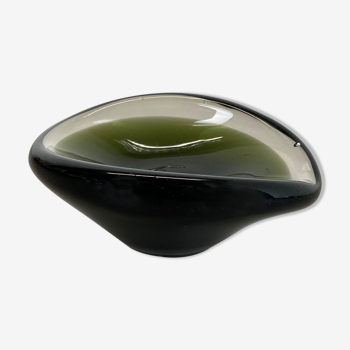 Large 1,5kg Murano Sculptural Glass Element Shell Ashtray Murano, Italy, 1970