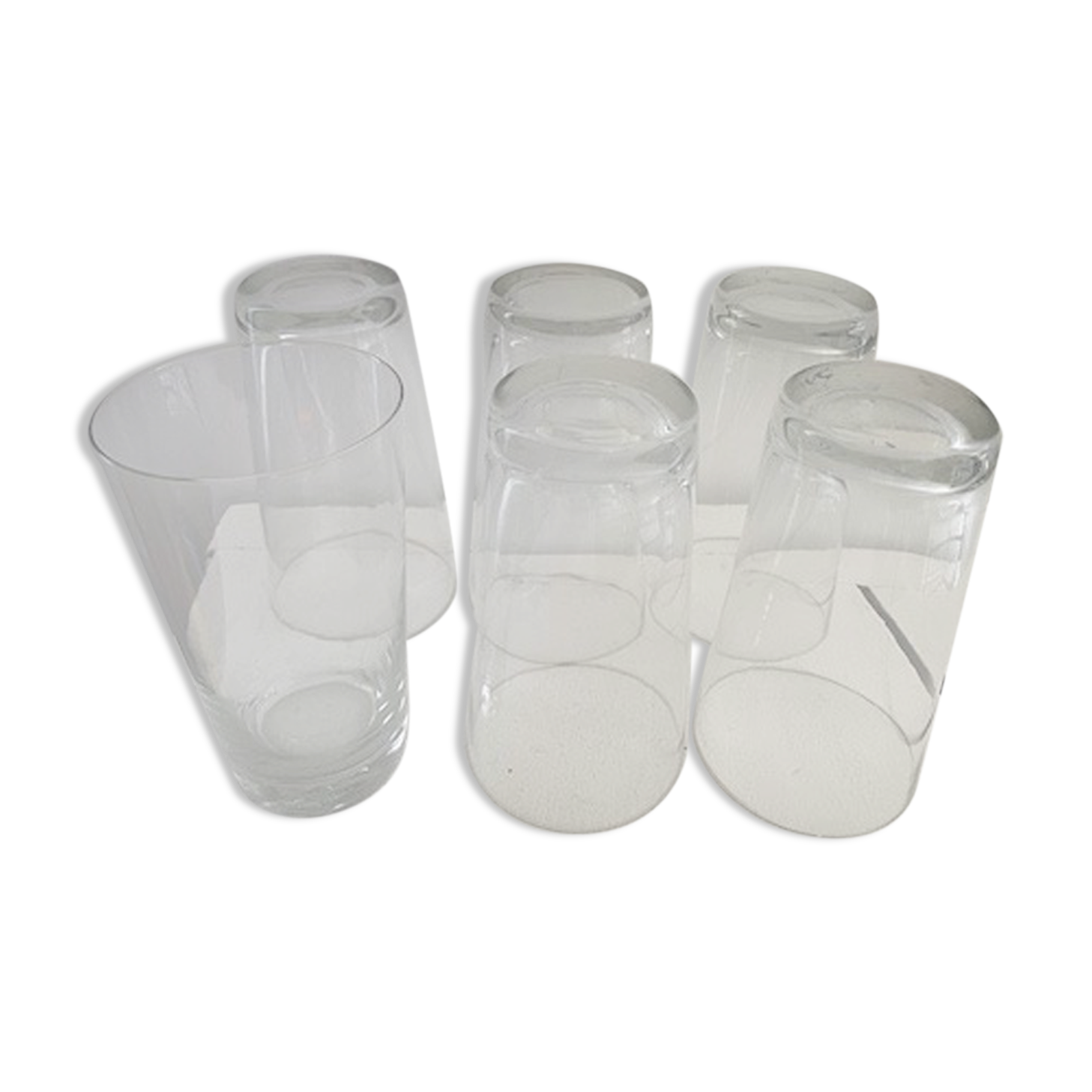 6 water and fruit juice glasses