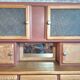 Mado two-body vintage kitchen buffet from the 1950s – cathedral glass