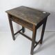 Old children's desk + vintage porcelain inkwell