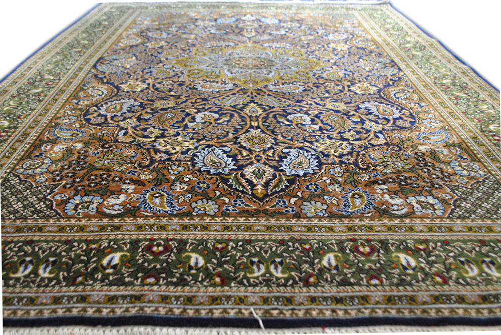 Authentic Persian carpet kork Ghom 205cm x 140cm