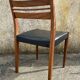 Quatre chaises teck et sky noir, esprit scandinave, vintage, années 60