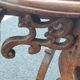 Pedestal table in old natural wood late nineteenth century