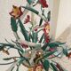 Vintage Floral chandelier in painted sheet metal