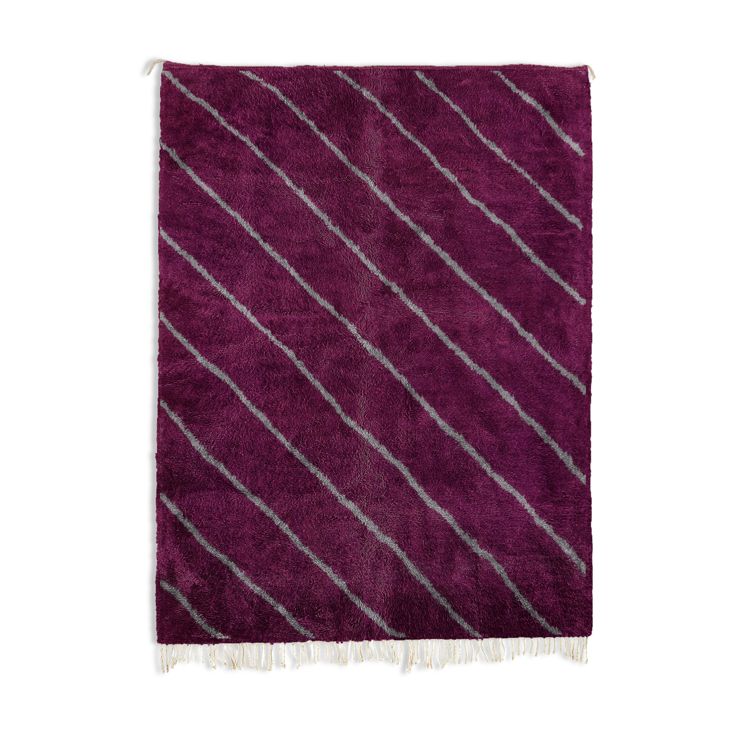 Modern Moroccan carpet dark pink contemporary art 240x340cm