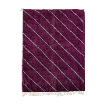 Tapis marocain moderne rose foncé art contemporain 240x340cm