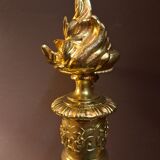 Pair of gilded bronze candelabra