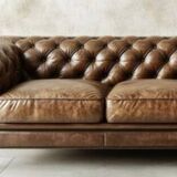 Chesterfield leather sofa
