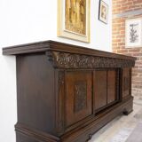 Brown oak sideboard, 1890s