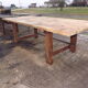 Garage established old pine table