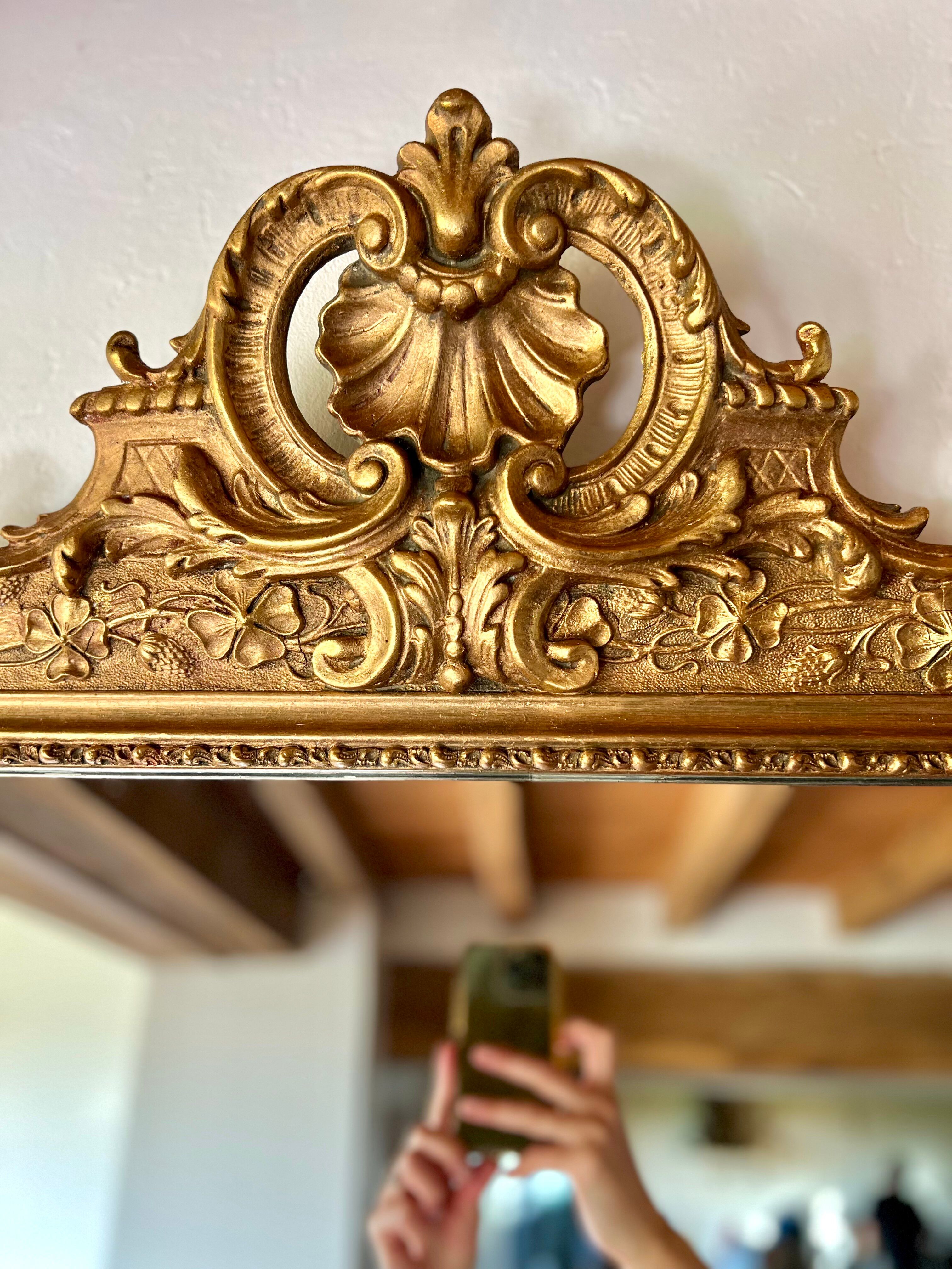 Louis Philippe style mirror with pediment