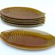 6 vintage fish-shaped plates