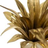 Maison Charles, "Agave" lamp in gilded bronze and patinated brass. 1970s