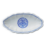 Ancien Petit Plat Oval en Faïence de Gien - Décor Rouen