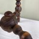 Signed turned wood tripod stool