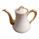 Old white and gold Limoges porcelain coffee maker