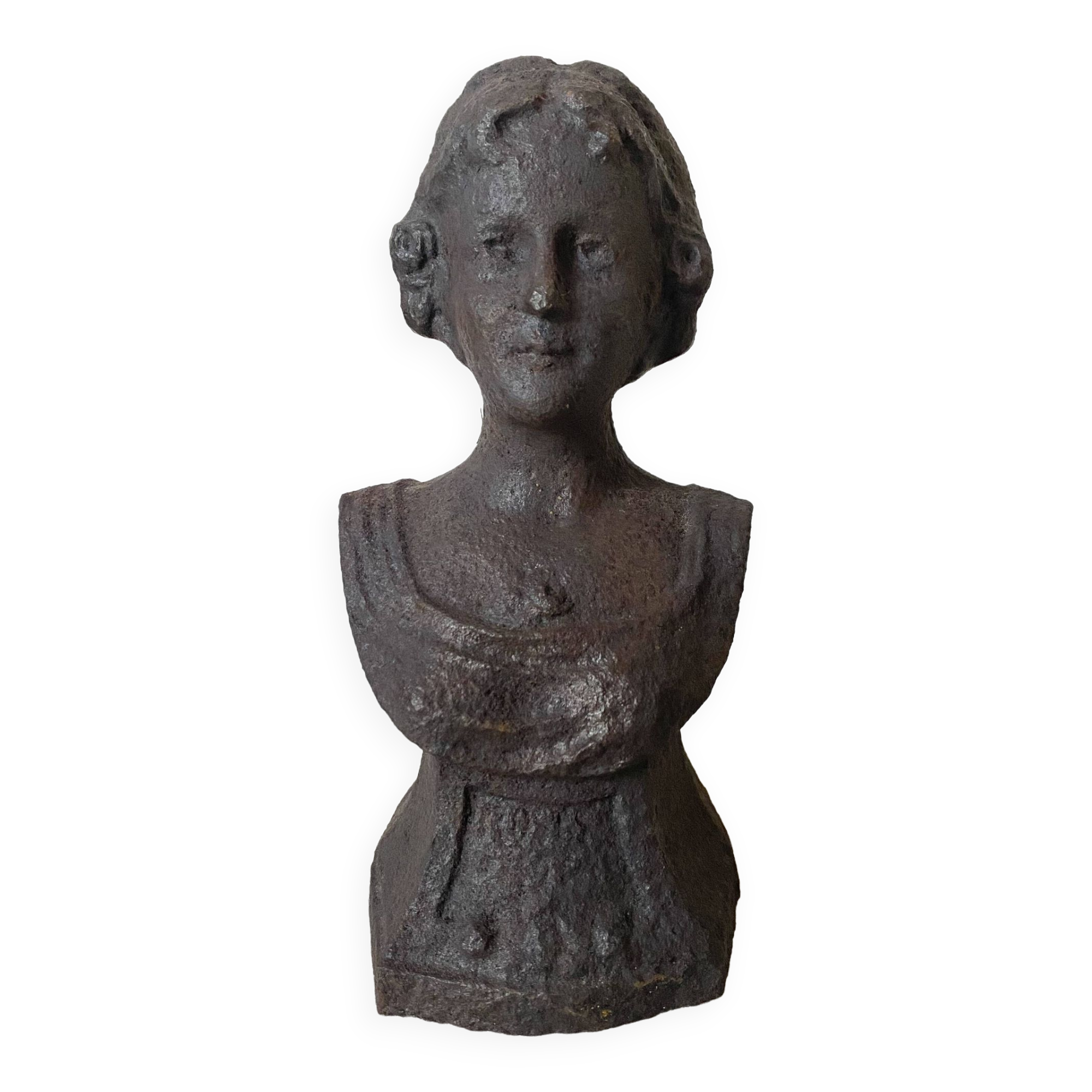 Cast iron bust door stop or bookend