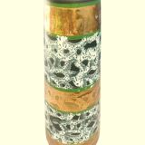 Roller vase – Vintage ceramic, speckled decor with gold highlights, perfect condition