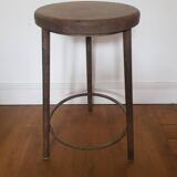 Vintage industrial tripod stool