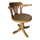 Armchair american turning desk wood hanger chene clair 1960 cannage