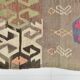 Tapis Kilim tribal vintage marron et rose, 5 x 10, long et large, 163 x 298 cm