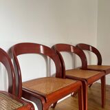 Set of 4 Baumann caned gondola chairs
