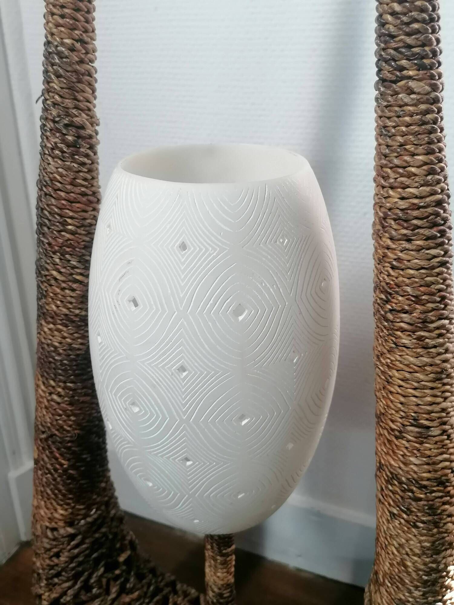 Lamp made of rope and resin - Bohemian, nautical, natural, ethnic.