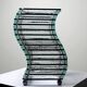 Lampe sculpturale moderniste "Stacked Glass", années 75-85