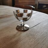 Art Deco Silver Checkerboard Glasses