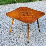 Vintage coffee table from the 50s with compass feet