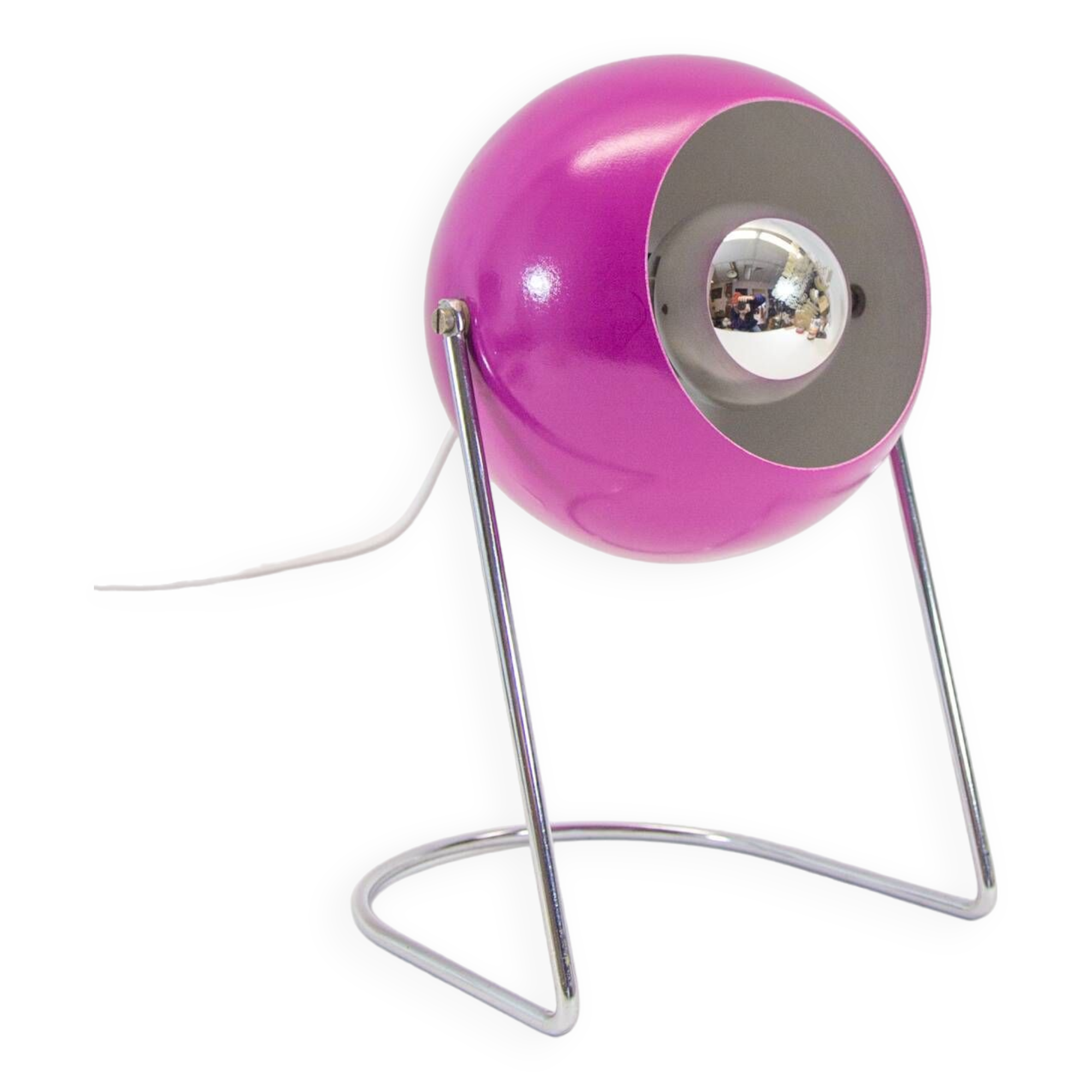 Space-age table lamp | purple and chrome | Vintage 70's