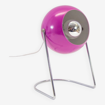 Lampe de table de l’ère spatiale | violet et chrome | Millésime années 70