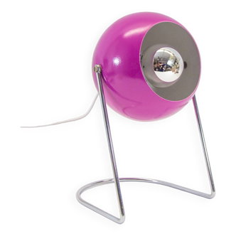 Lampe de table de l’ère spatiale | violet et chrome | Millésime années 70