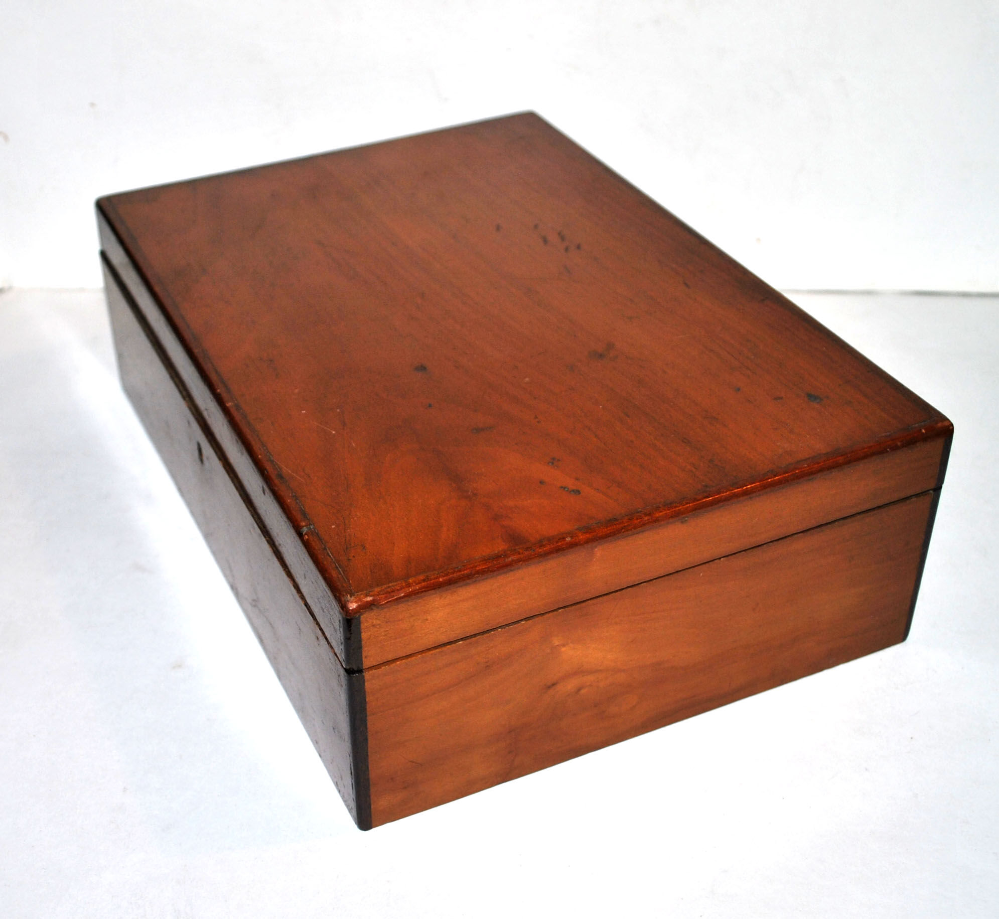 Old walnut box - jewelry or game box 27x19x8
