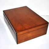 Old walnut box - jewelry or game box 27x19x8