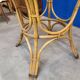 70s smoked glass and rattan table